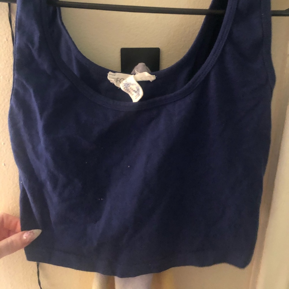 Navy blue crop top